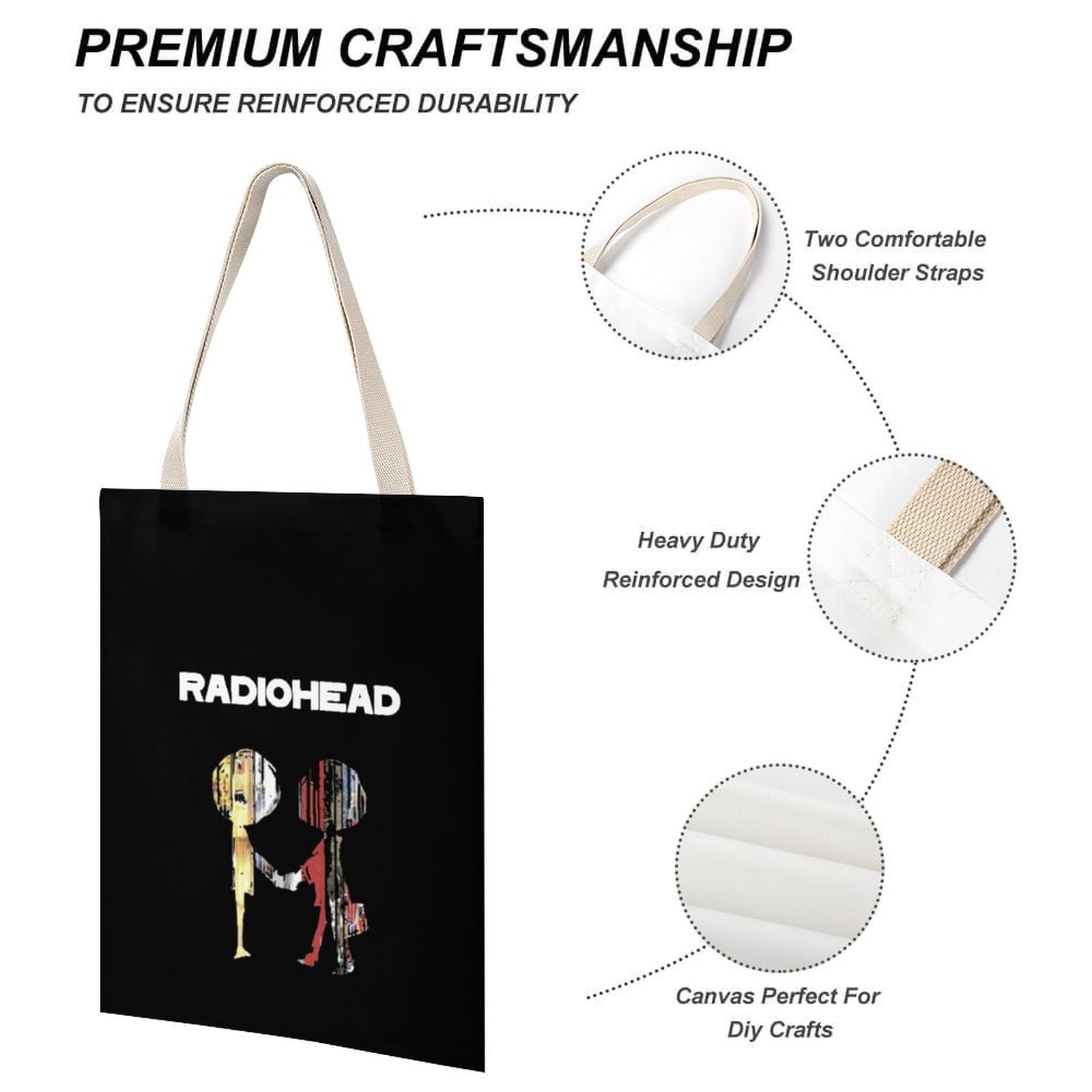 Amazon.co.jp: トートバッグ Radiohead レディオヘッド ロックバンド